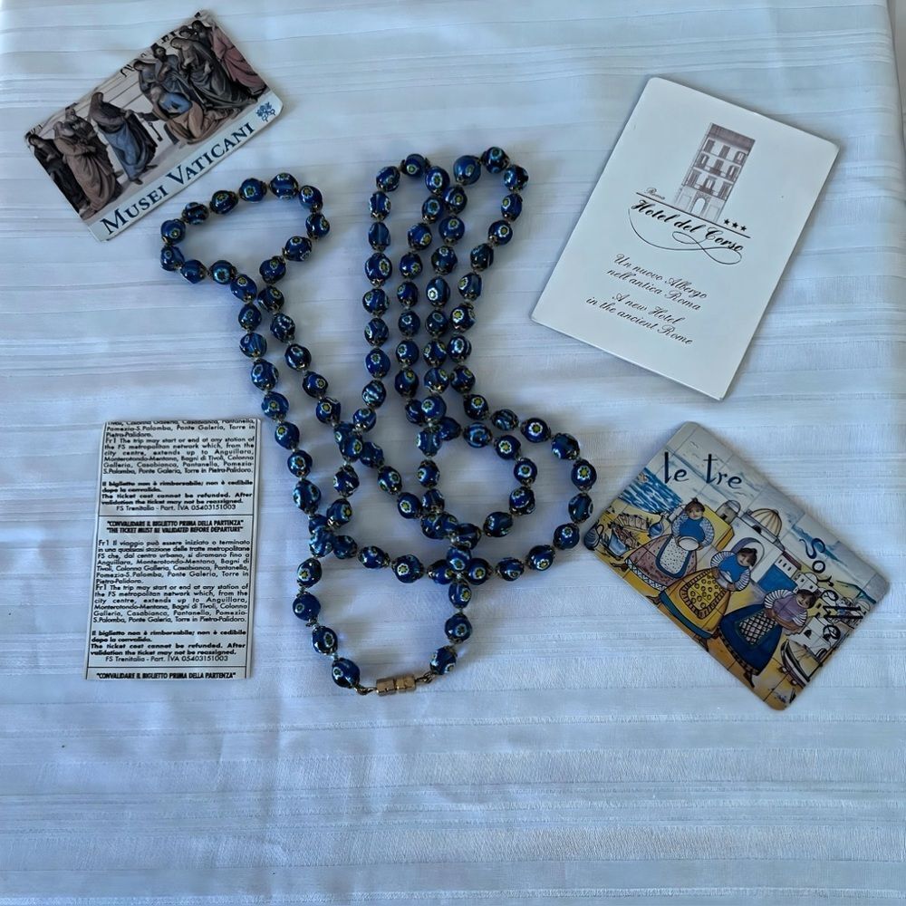 Genuine Venetian Bead Necklace and Bracelet, purchased in Venice. - Picture 5 of 9